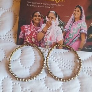 SOLD!!! Noonday Collection Metallic Pearl Earrings